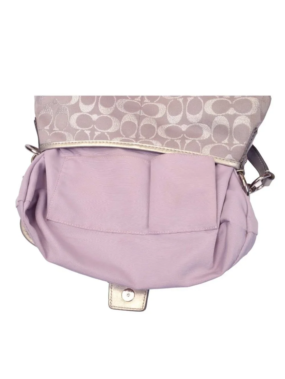 Authentic COACH SOHO #F18905 Silver Metallic Shoulder Bag (Hangtag Added) - Picture 4 of 11